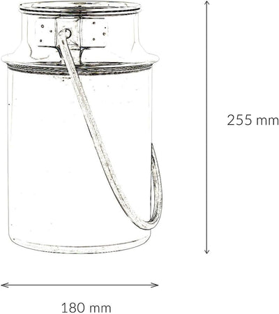 Transportkanne 6,0 ltr. Milchkanne Transportbehälter Metall Edelstahl Kanne Milchkrug