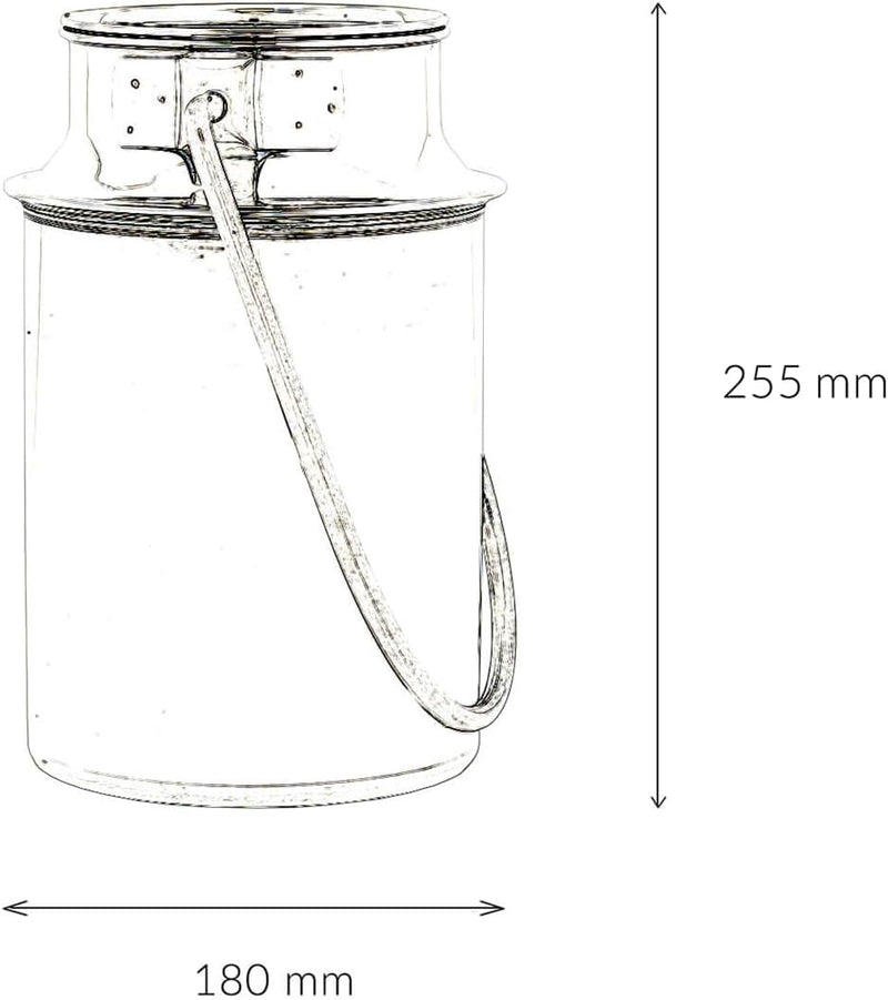 Transportkanne 6,0 ltr. Milchkanne Transportbehälter Metall Edelstahl Kanne Milchkrug