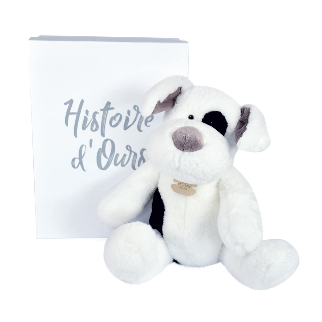 Histoire d'ours - Plüschtier Hund sitzend – Weiss – 40 cm – Auf dem Land – HO3127 hund 40 cm Weiss,