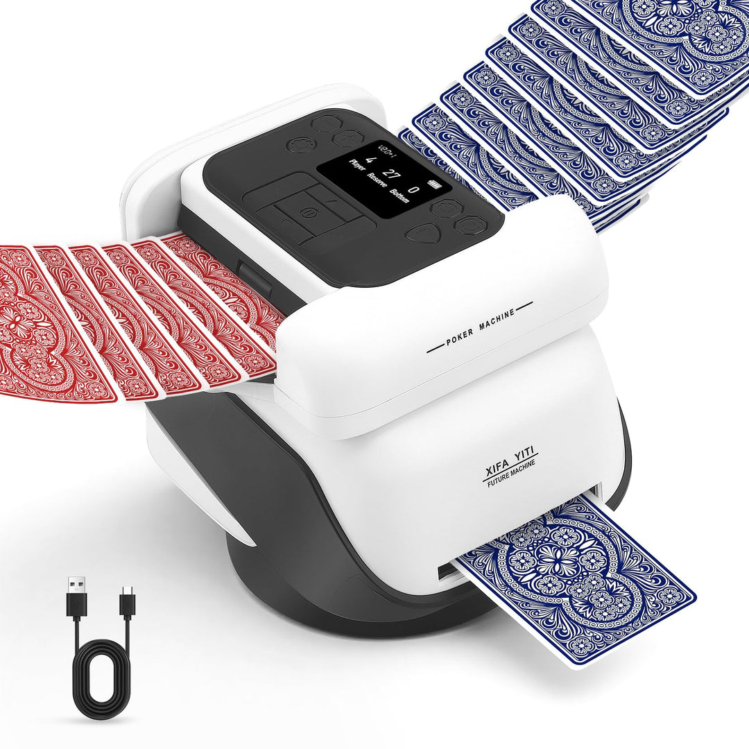 Automatische Kartenmischer und Kartensender 2 in 1, Kartenmischmaschine Kartenmischgerät, 2–8 Spiele