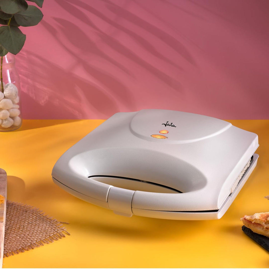 Jata JESW1232 Sandwichtoaster mit Antihaftplatten, 2 ganze XXL Sandwiches, Perfekte Abdichtung, Schn