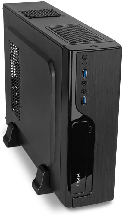NOX LITE070 - NXLITE070 Mini-Tower mit Netzteil 500 W, USB 3.0, Lüfter 80 mm, Micro ATX, ITX, Frontp