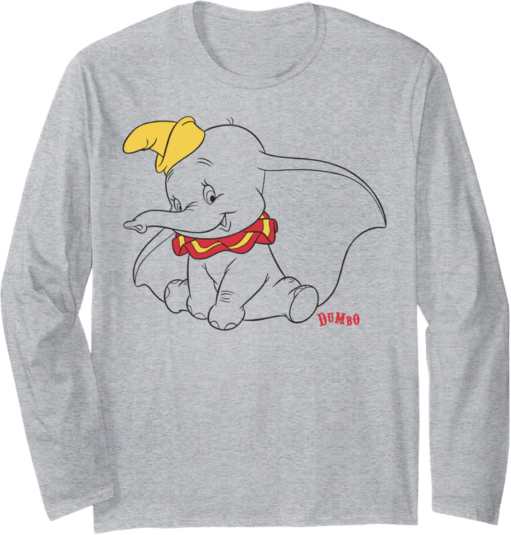Disney Dumbo Outline Logo Langarmshirt