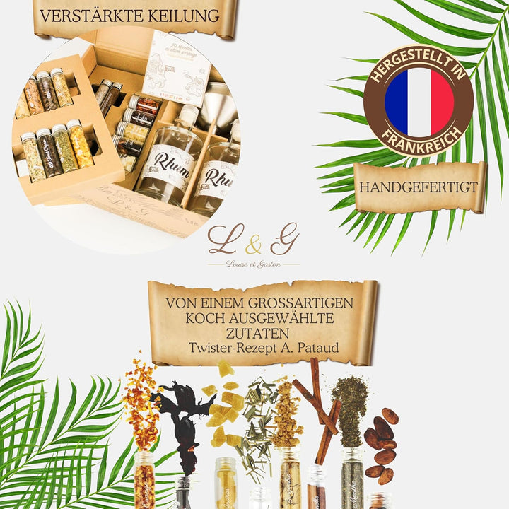 L&G® – Rum Infusionsset | Perfektes Set für einzigartige Cocktails und DIY-Rumkreationen | Geschenk