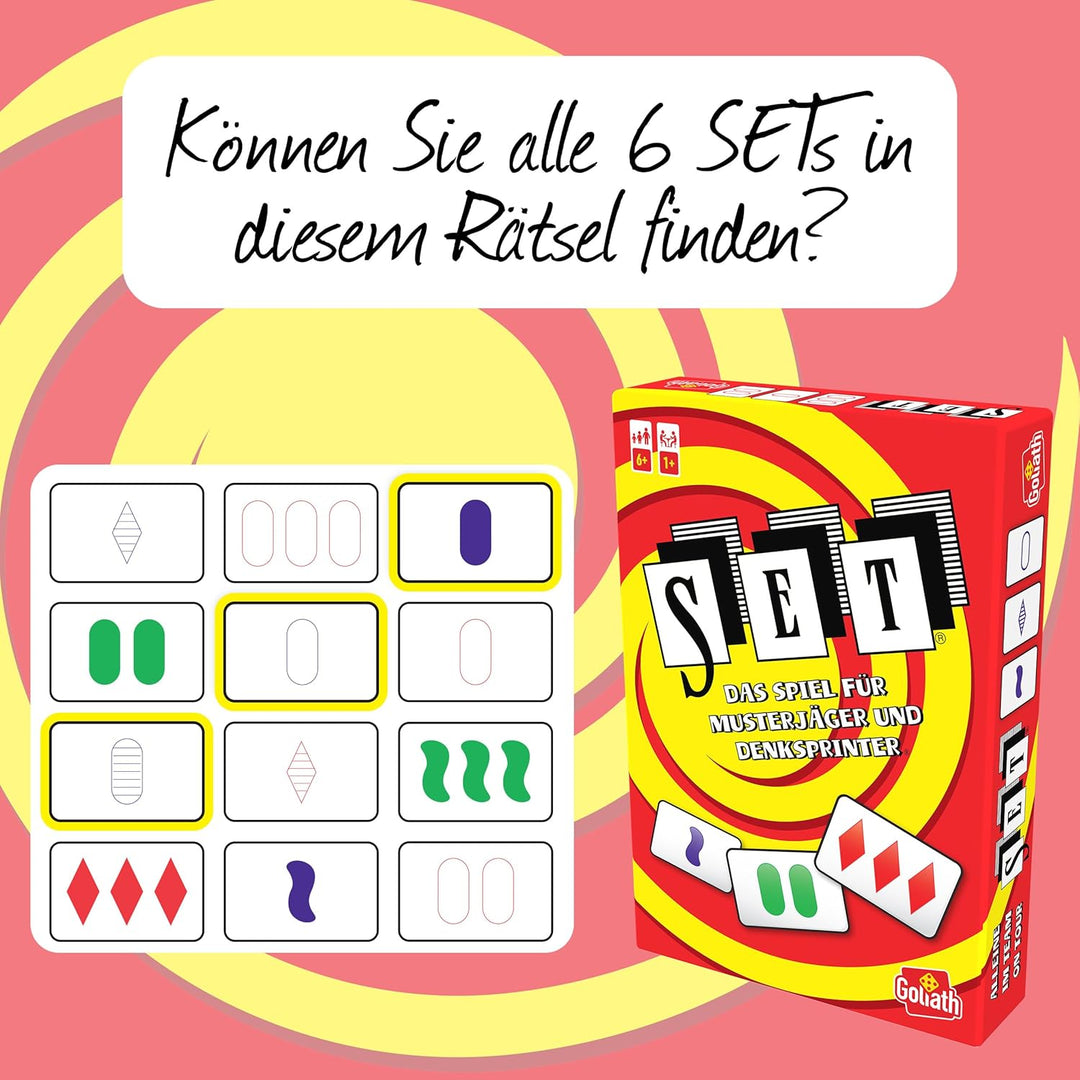 Goliath – SET (Deutsche Ausgabe), Kartenspiel ab 6 Jahren, Gesellschaftsspiel für 1 - 8 Spieler, Gee