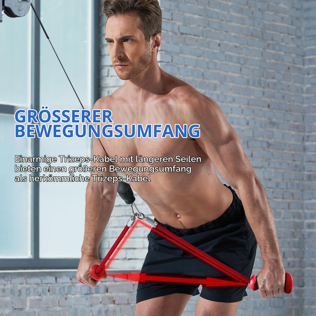 HXD-ERGO Trizeps Bizeps Seil Ergonomisches Griffe, Trizepsseil Gedrehtes Seil Bizeps Trizepstau zum
