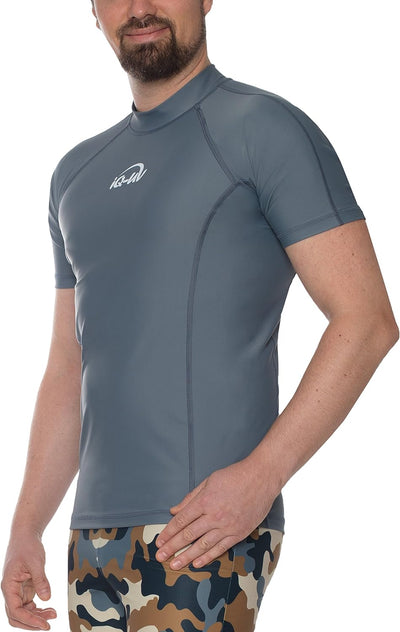 iQ-UV Shirt Herren Slim Fit Grau (Ash) L, Grau (Ash) L