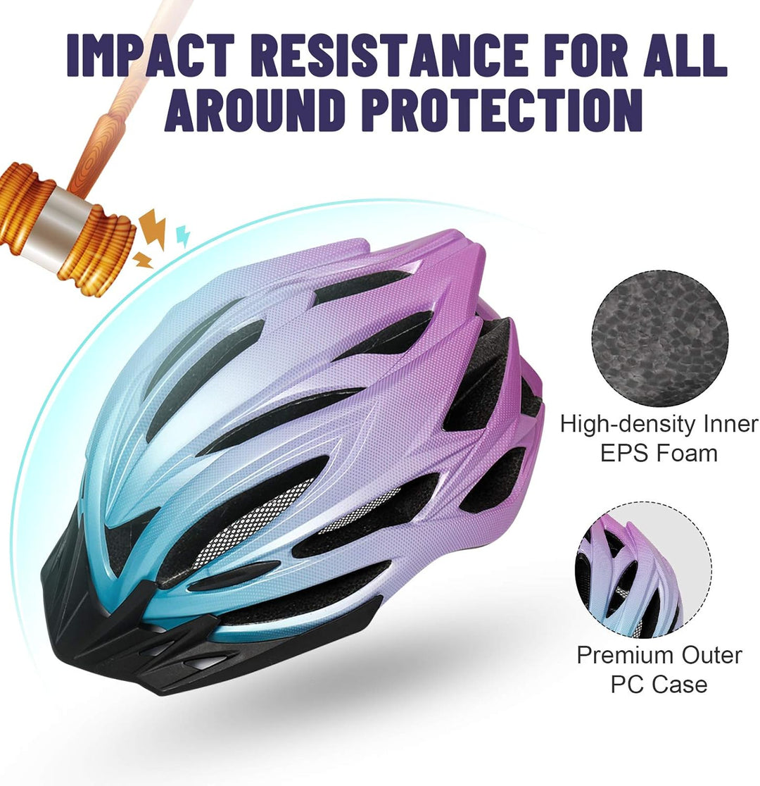 ioutdoor Premium Fahrradhelm, CE CPSC Zertifikat, Radhelm mit Abnehmbarer Sonnenblende und Insektenn