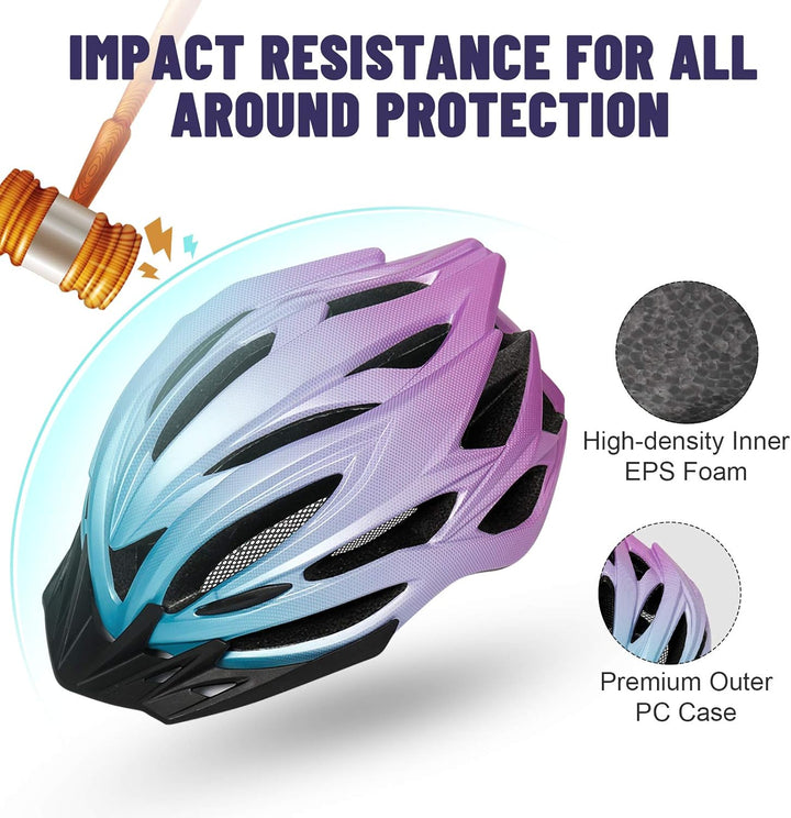 ioutdoor Premium Fahrradhelm, CE CPSC Zertifikat, Radhelm mit Abnehmbarer Sonnenblende und Insektenn