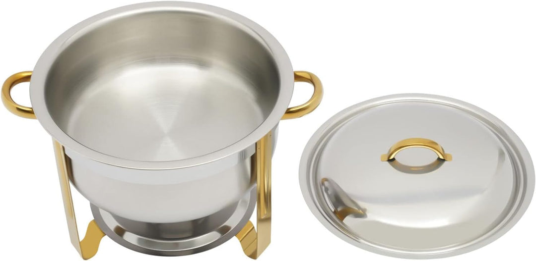 Chafing Dish Edelstahl Suppenwärmer Wärmebehälter Rund Warmhaltebehälter Chafing Dishes Suppentopf m