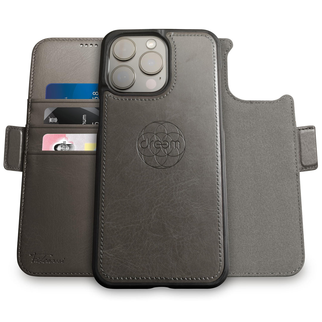 Dreem Fibonacci iPhone 14 Pro Max Brieftaschen-Etui / 2-in-1 stossfestes Etui und abnehmbares Folio