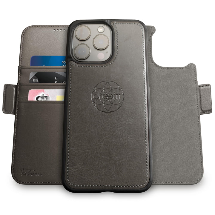 Dreem Fibonacci iPhone 14 Pro Max Brieftaschen-Etui / 2-in-1 stossfestes Etui und abnehmbares Folio