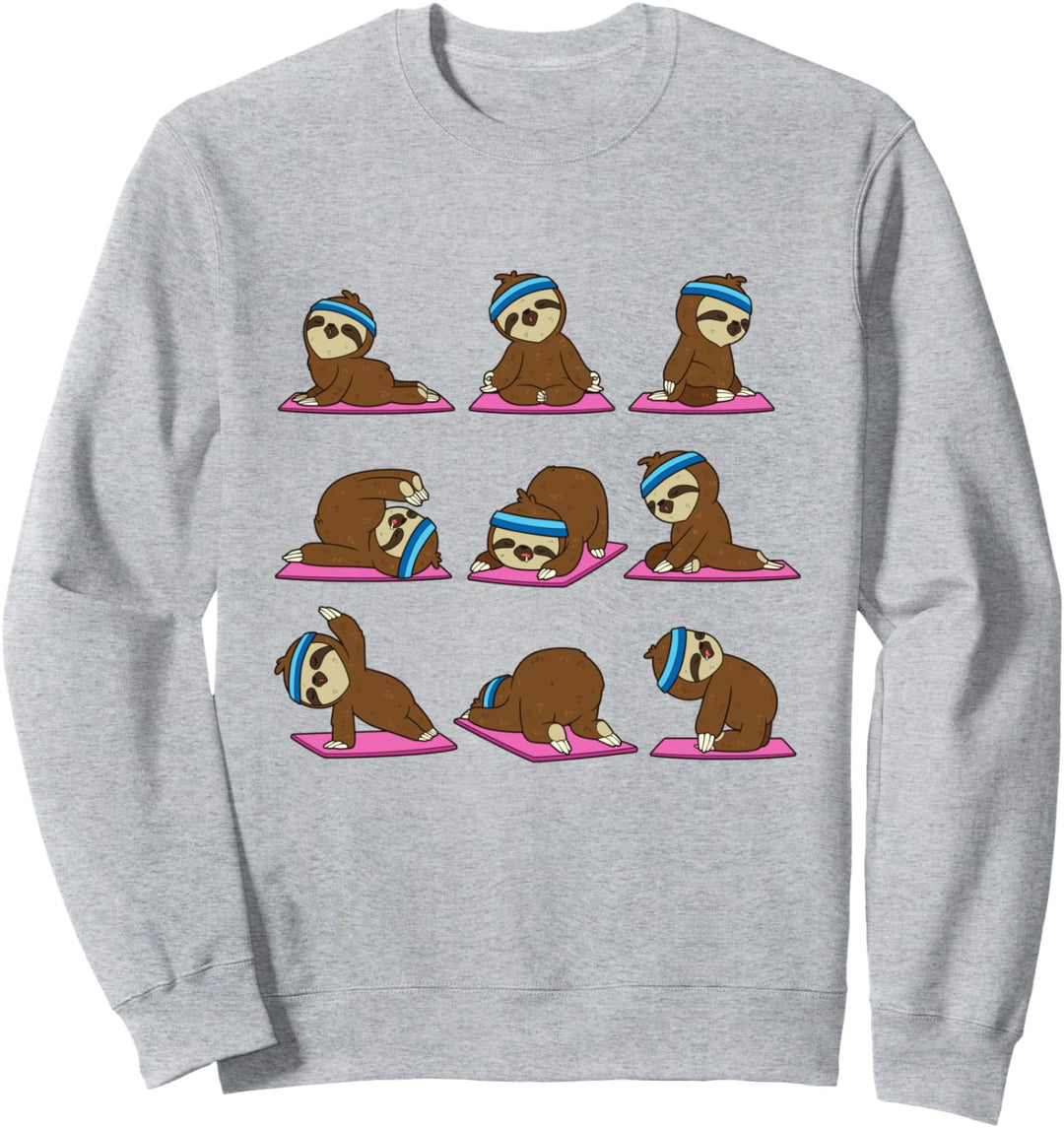 Faultier Yoga Position Workout Geschenk Sweatshirt