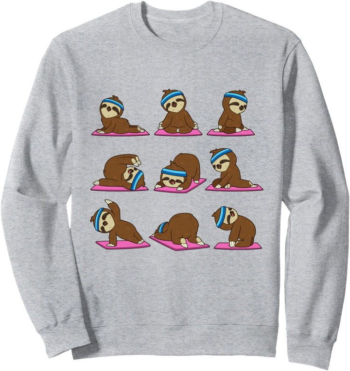 Faultier Yoga Position Workout Geschenk Sweatshirt