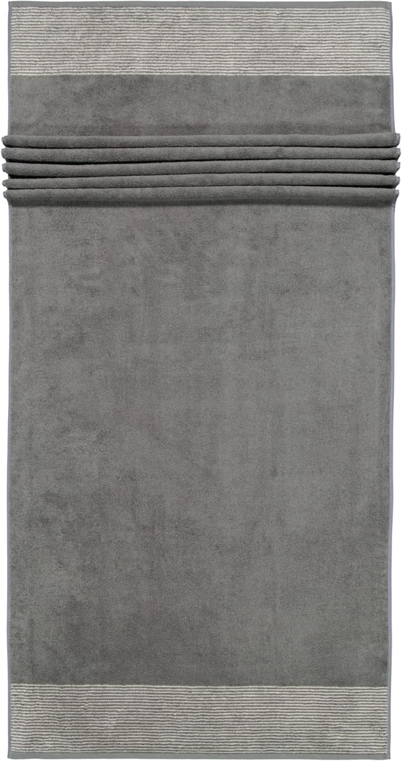 CAWÖ Home Handtücher Luxury Home Two-Tone 590 Schiefer - 77 Saunatuch 80x200 cm, Saunatuch 80x200 cm