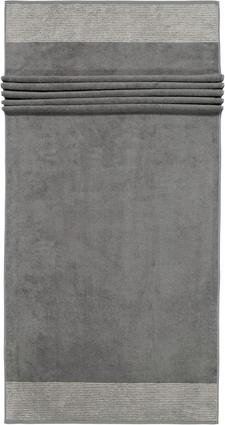 CAWÖ Home Handtücher Luxury Home Two-Tone 590 Schiefer - 77 Saunatuch 80x200 cm, Saunatuch 80x200 cm