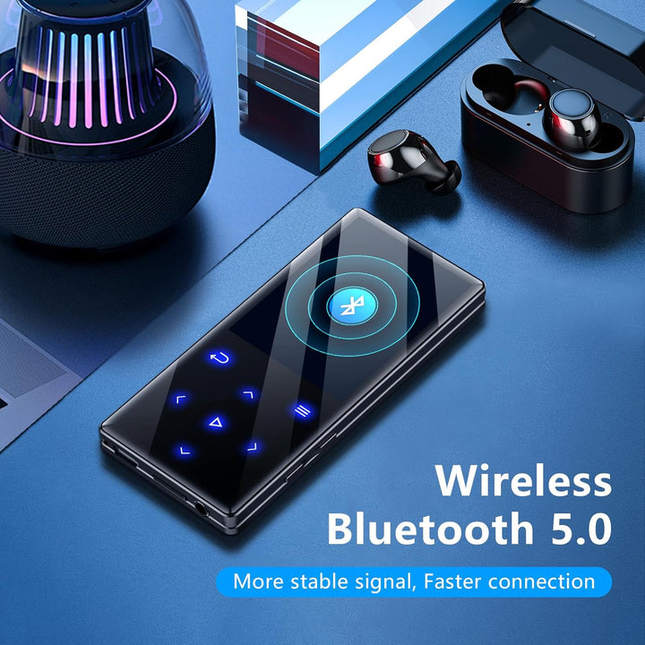 Gueray 128GB Bluetooth MP3-Player Tragbarer MP3 Player Digitaler Musikspieler mit HiFi-Sound Eingeba