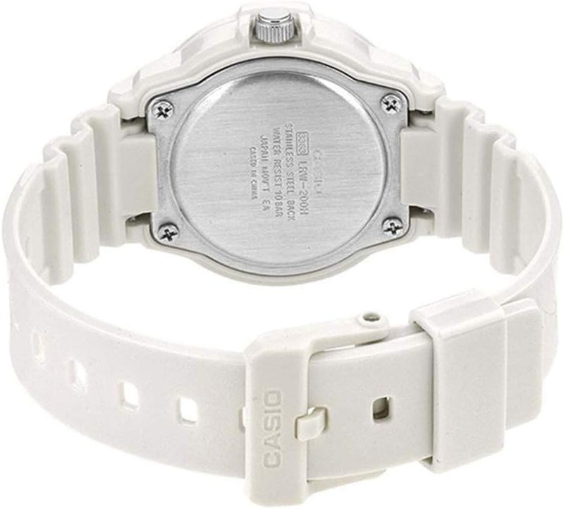 Casio Collection Damen Armbanduhr LRW-200H Weiss/Schwarz, Weiss/Schwarz