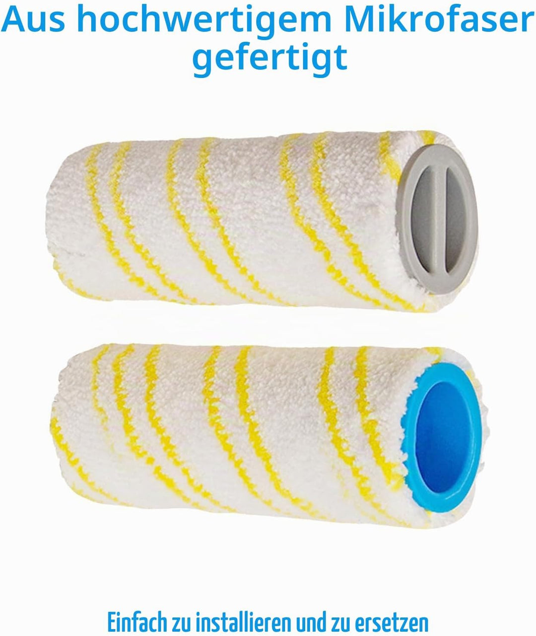 Ersatzrollen Zubehör für Kärcher FC 8 FC8 Smart Cordless Bodenreiniger Mikrofaser Rollen Staubsauger