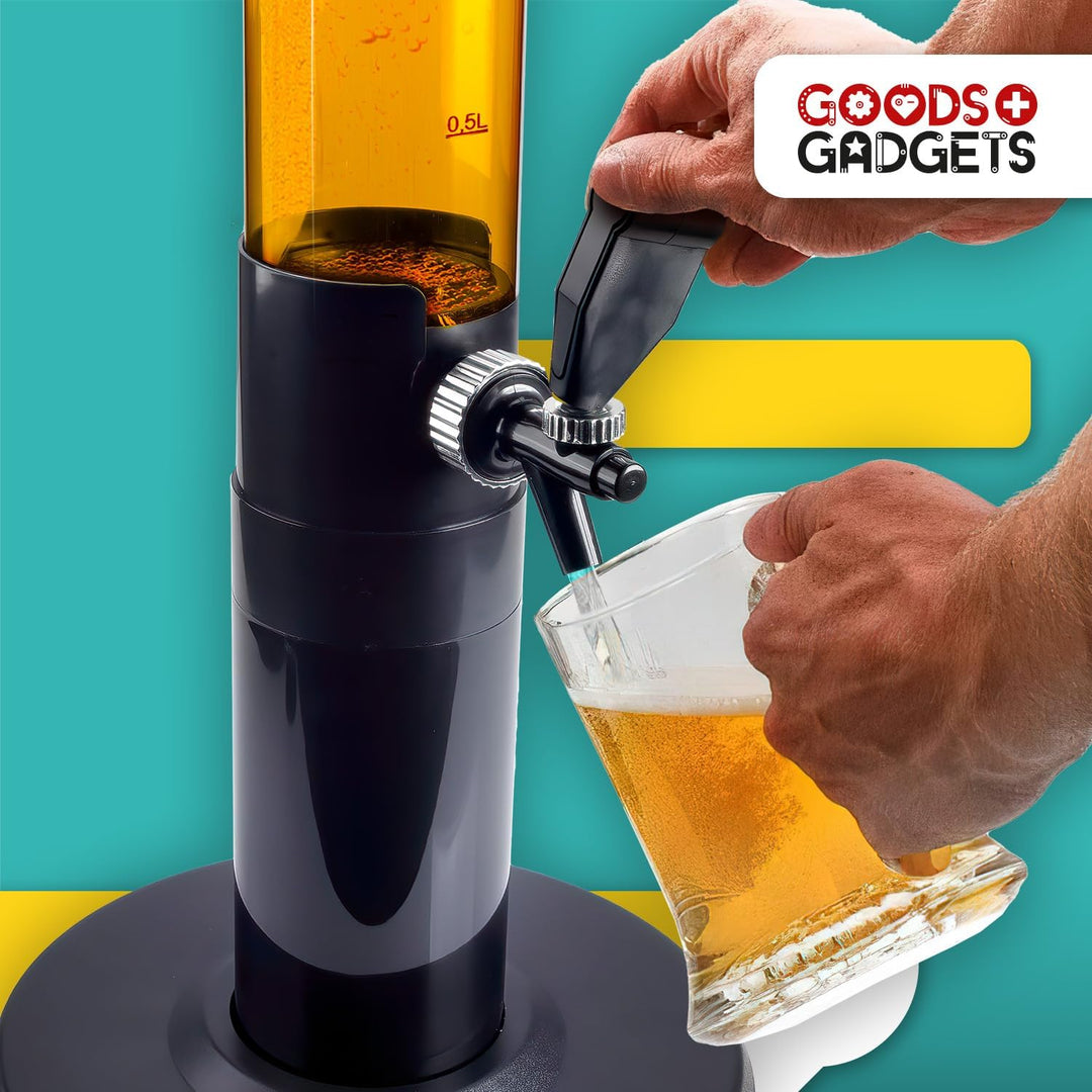 Bierzapfanlage & Biersäule 5L – Premium Getränkespender & Bierturm für Partys – Getränkesäule, Zapfs