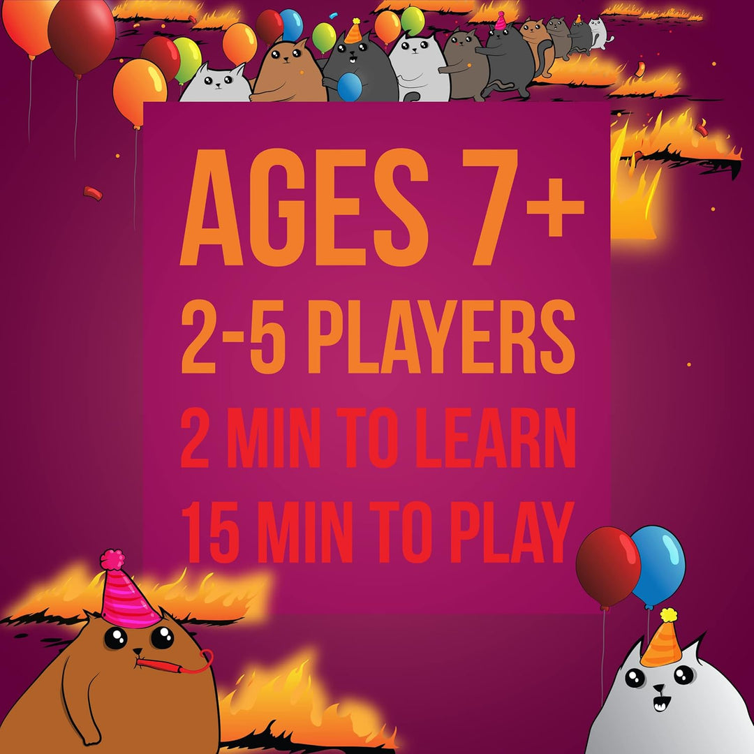 Exploding Kittens Party Pack by Card Games for Adults Teens & Kids - Fun Family Games & Imploding Ki
