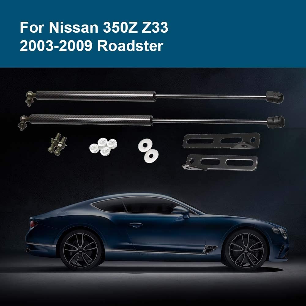 JINGLINGKJ Fronthaube für 2003-2008 350Z modifizierte Gasstossdämpfer Gas-Aufladung Gasdruckfeder Ga