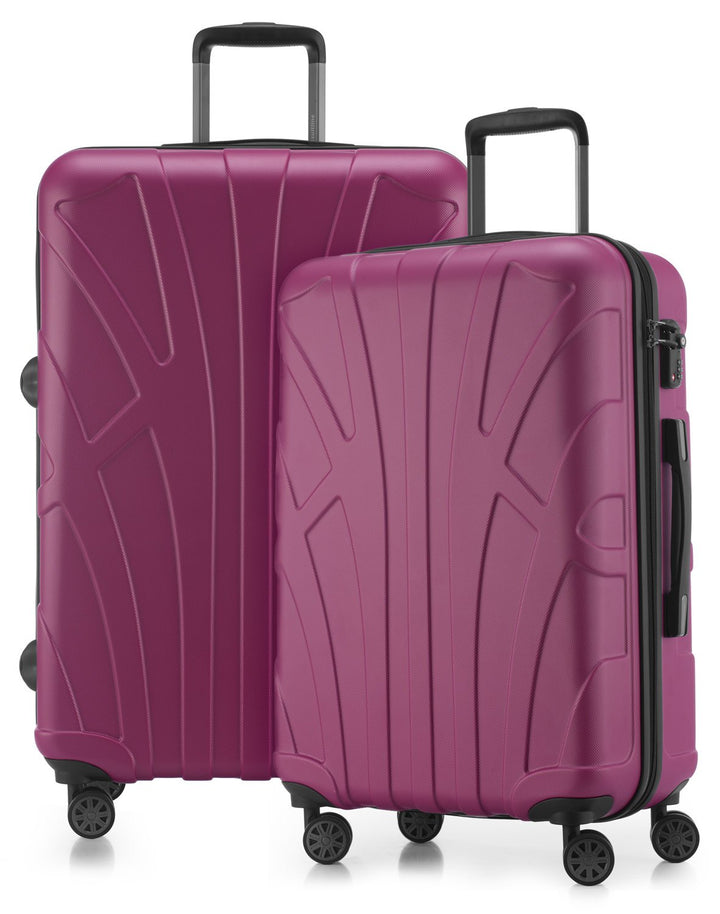 Suitline - 2er Trolley - Koffer Set Grössen Magenta 2er Set M, Magenta 2er Set M