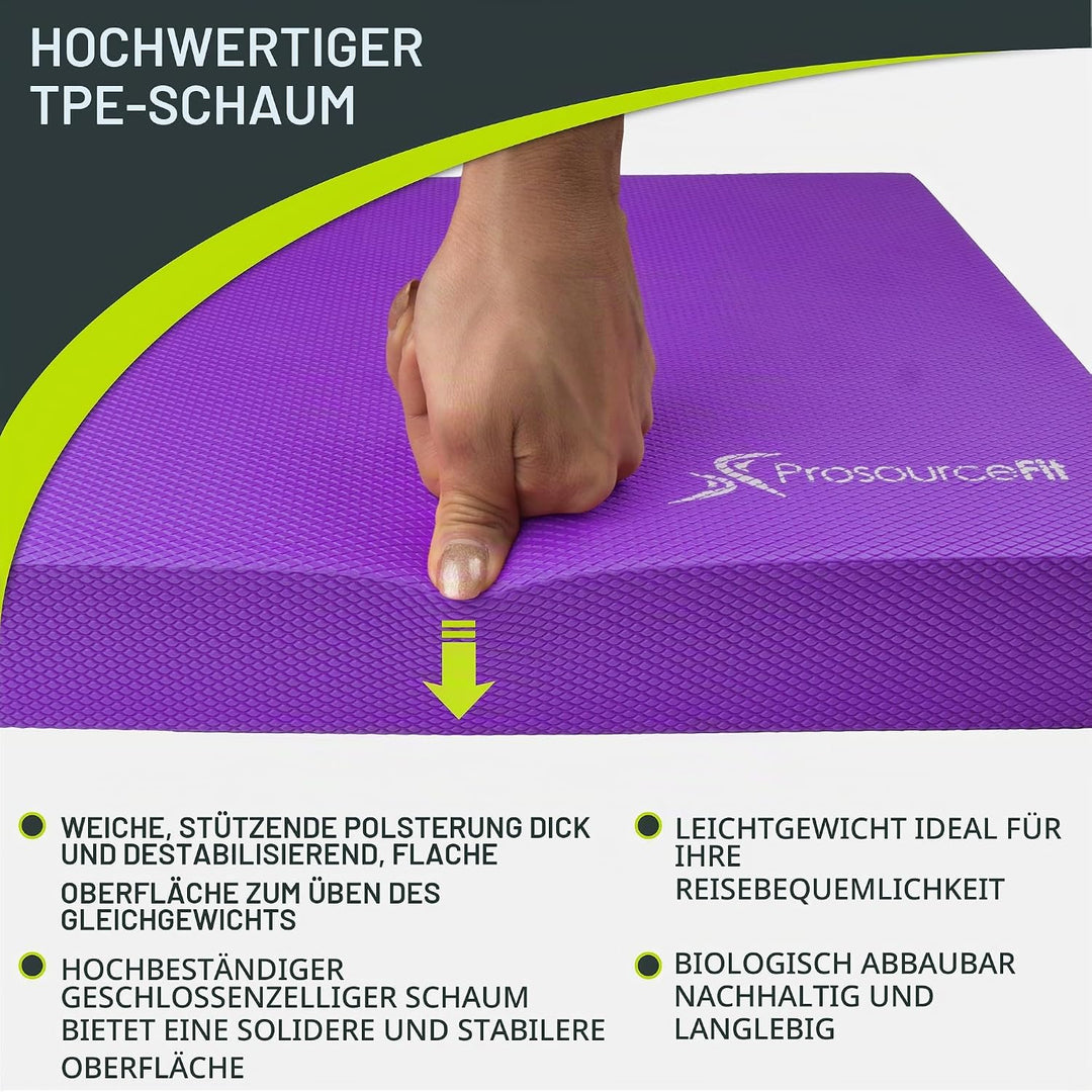 ProsourceFit Balance Pad für das Training – Grosses, Gepolstertes, Rutschfestes Balancekissen &amp; Glei