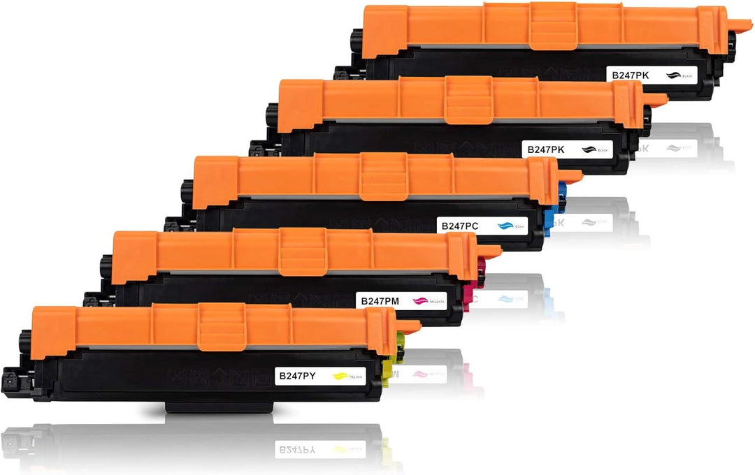 Tonerversum 5 Toner kompatibel zu Brother TN-247 Schwarz Cyan Magenta Gelb für DCP-L3550cdw HL-L3230