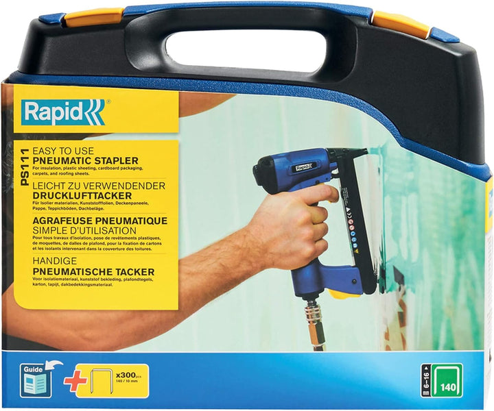 Rapid Drucklufttacker PS111, Druckluft Tacker für Holz und Folien, Leicht, Kompakt und Handlich, für