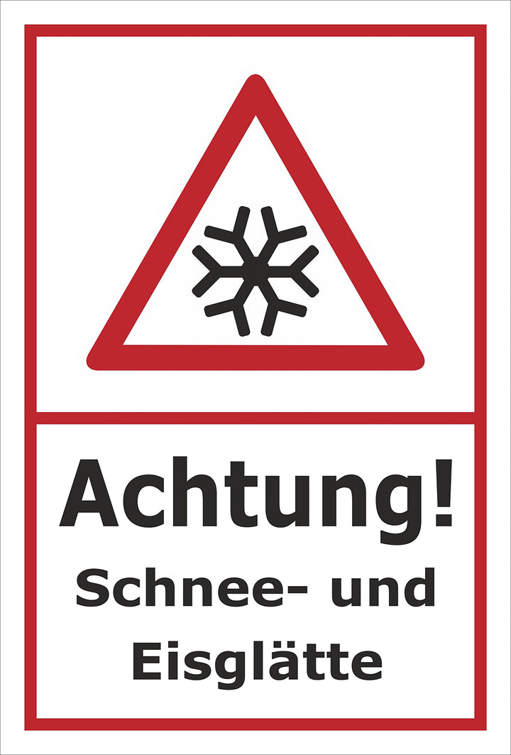 Melis Folienwerkstatt Schild Schnee- und Eisglätte - 60x40cm - 3mm Aluverbund – 20 VAR S00018-067-B