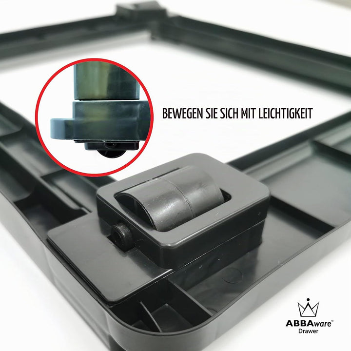ABBAware Schubladenbox, Schubladen-Container auf Rädern, 5 grosse 17 Liter Schubladen, der Umwelt zu