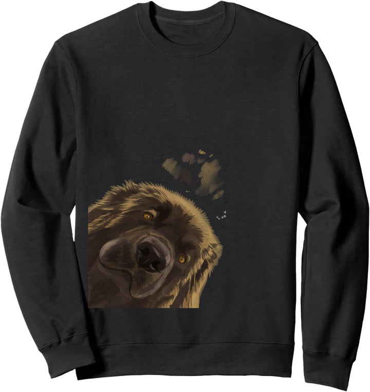 Neugieriger Leonberger Hund Sweatshirt
