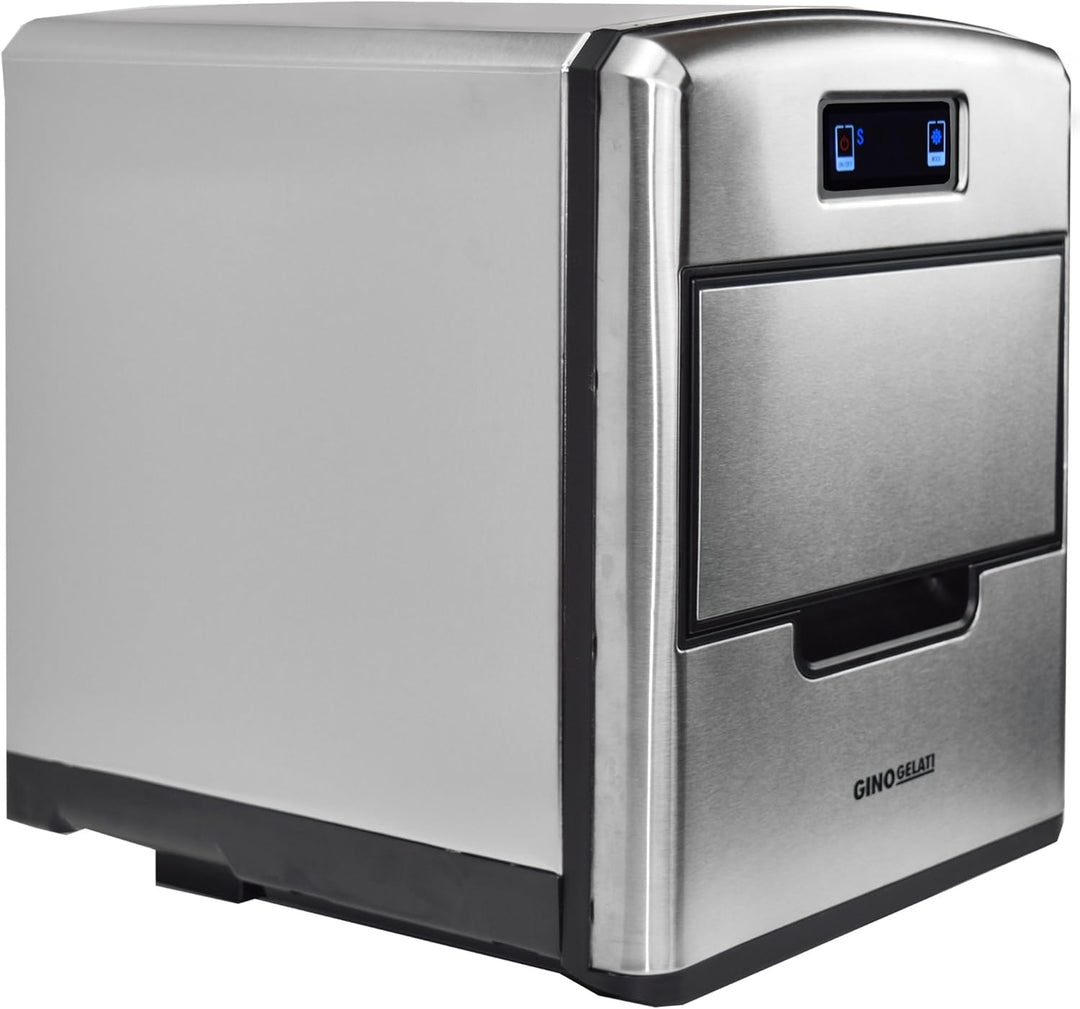 Gino Gelati GG-175W de Luxe Digitaler Edelstahl Eiswürfelbereiter Eiswürfelmaschine Icemaker