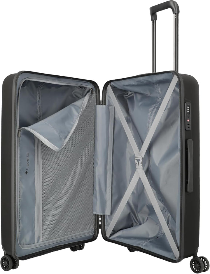 Travelite Hartschalenkoffer Set SKYMATE, 3-teilig S/M/L, Trolley Set aus Polypropylen mit TSA-Zahlen