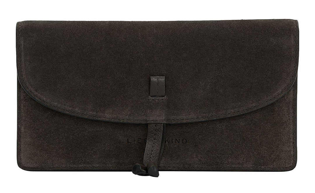 Liebeskind Damen Slam (OOS) Purse L L (HxBxT 9.4cm x 18.5cm x 2.5cm ) Dark Chocolate Suede, L (HxBxT