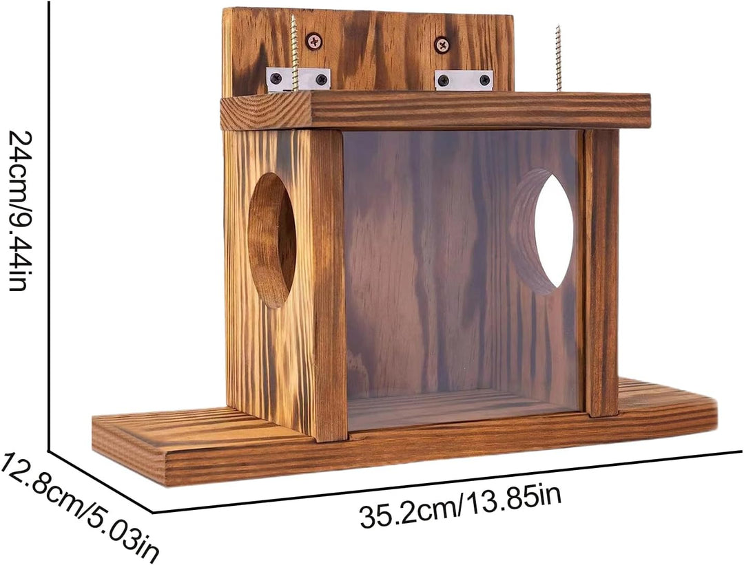 Eichhörnchen Futterhaus, Futterstation Aus Verschraubtem Massiv | Holz, Futterstation Eichhörnchen K