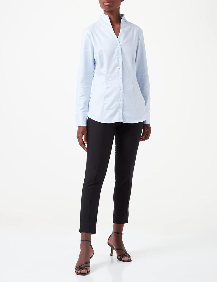 Seidensticker Damen Bluse - City Bluse - Bügelleicht - Kelchkragenbluse - Slim Fit - Langarm - 100%