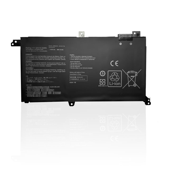 7XINbox 11.52V 42Wh B31N1732 B31Bi9H 3ICP5/57/81 Laptop Akku Ersatz für Asus Vivobook S14 S430FA S43