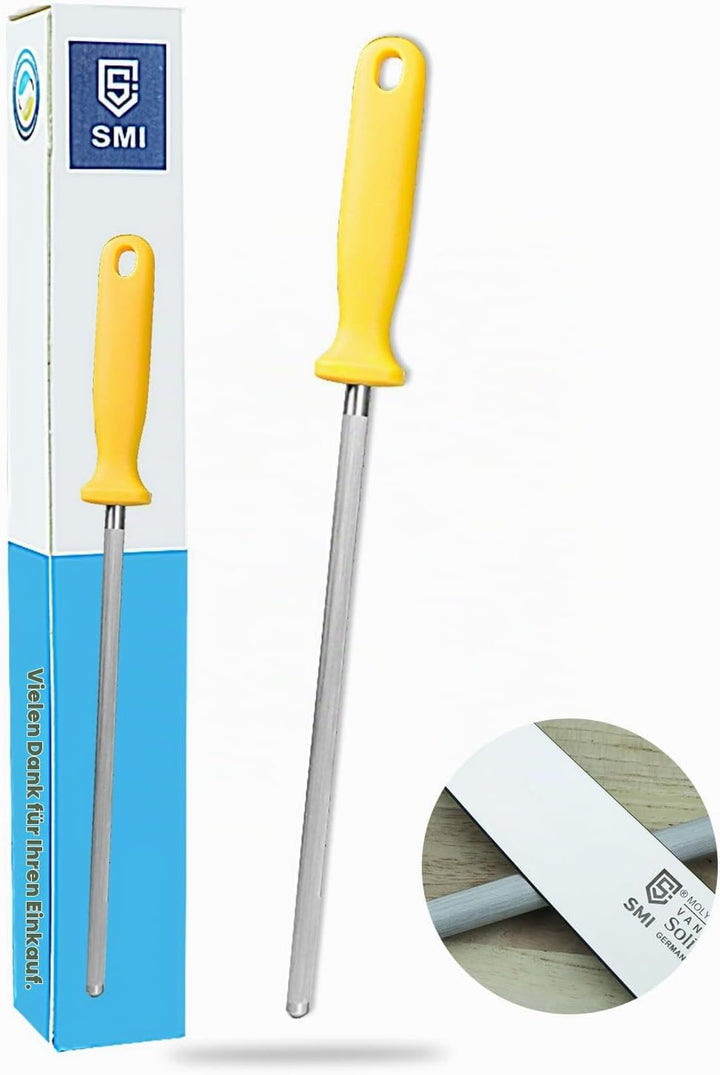 SMI Solingen Messerschärfer Wetzstahl für Messer - Messerschleifer, Schärfen, Wetzstab, Schleifstab
