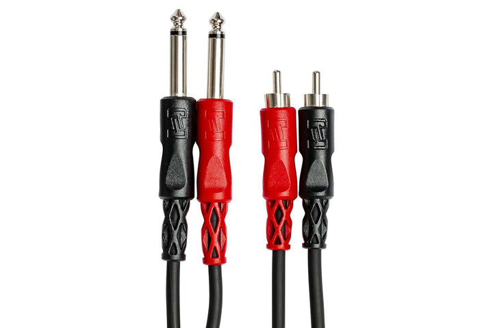 Hosa CPR-201, standard Audiokabel, Dual 1/4 Zoll TS auf Dual RCA, 1m Länge, 1m