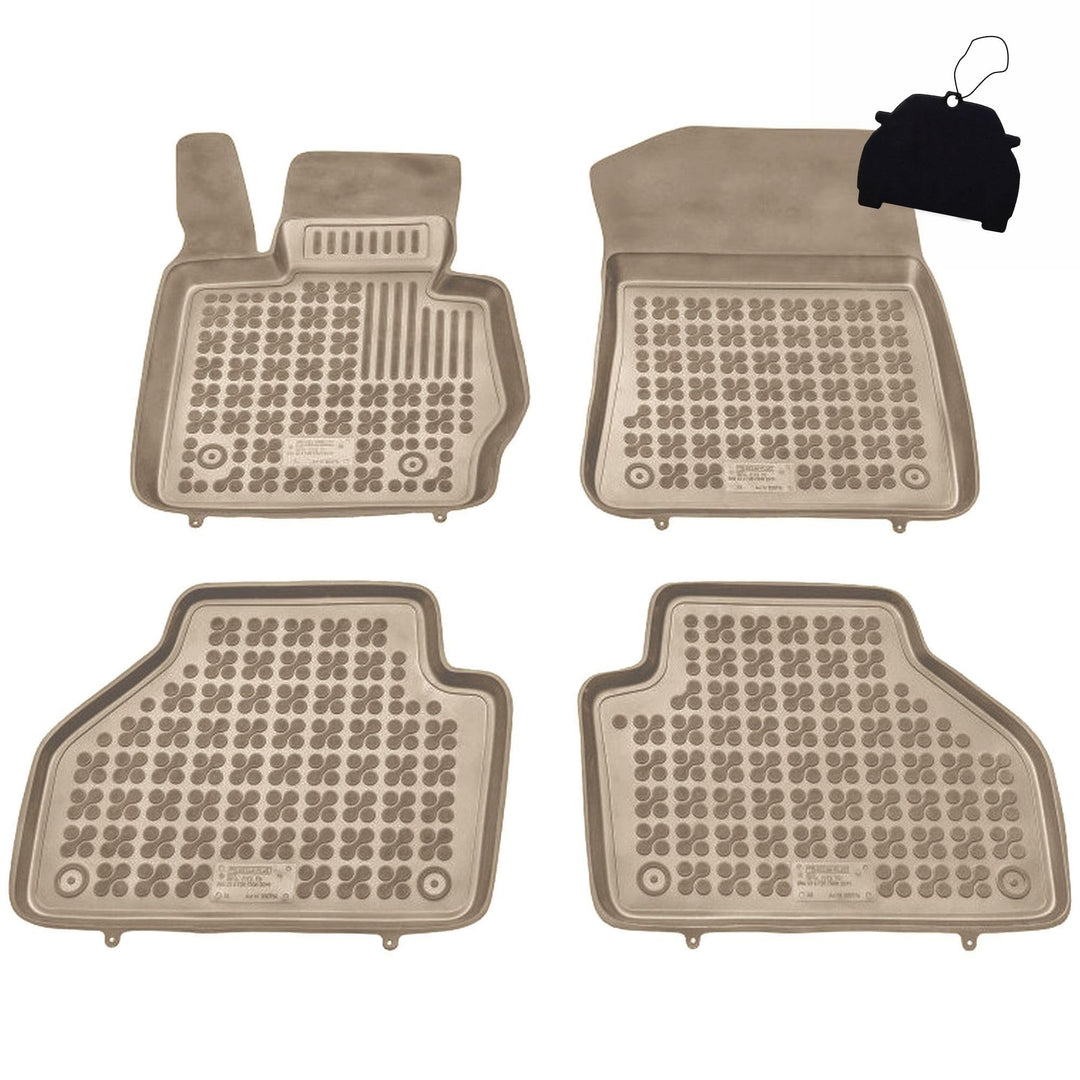 M MOTOS Beige Gummimatten Auto Fussmatte passt für BMW X3 (F25) 2010-2017 Verbessern Sie Ihren Reise