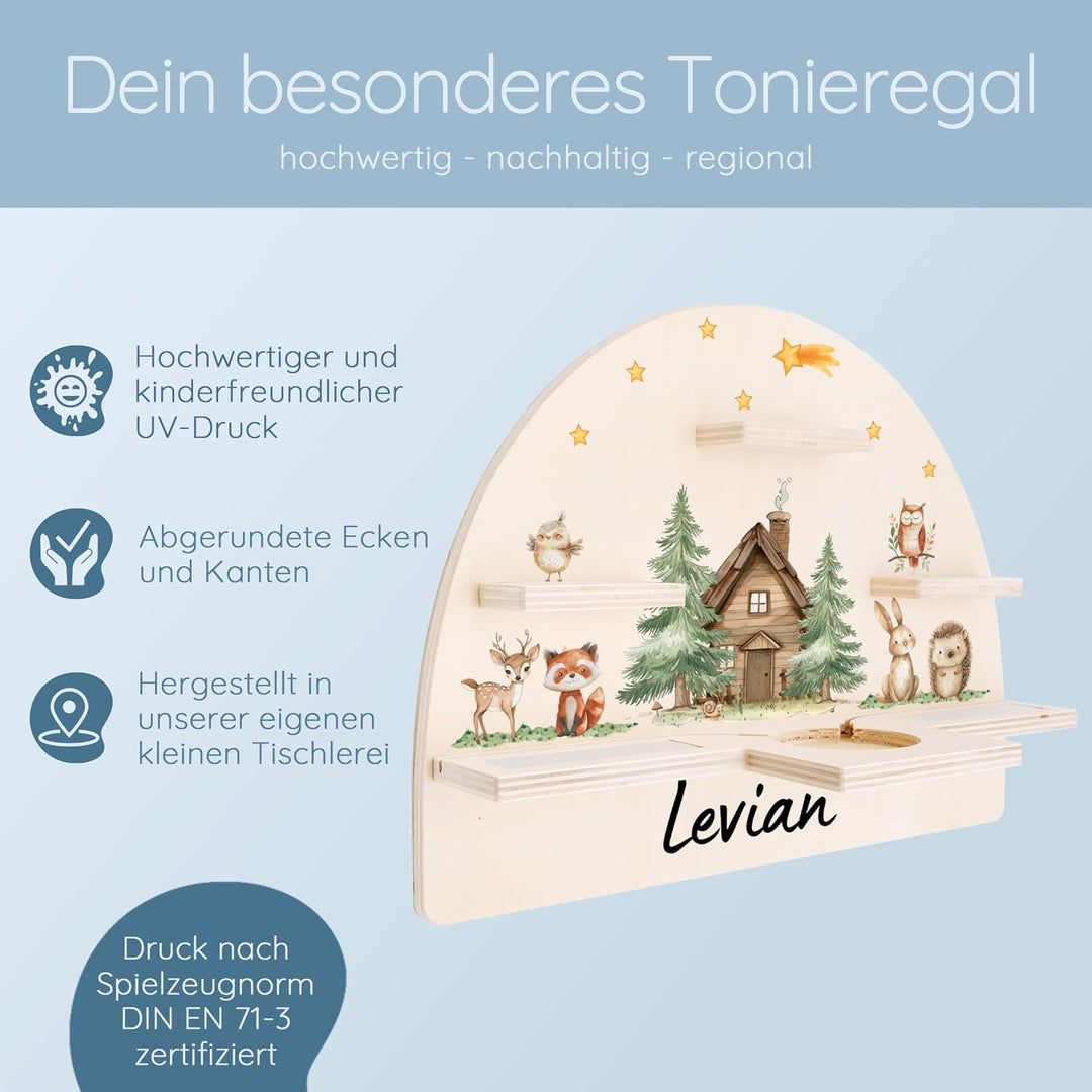 Bärenfreunde personalisiertes Tonie Regal für Kinderzimmer - Magnetisches Toniebox Regal für Toniebo
