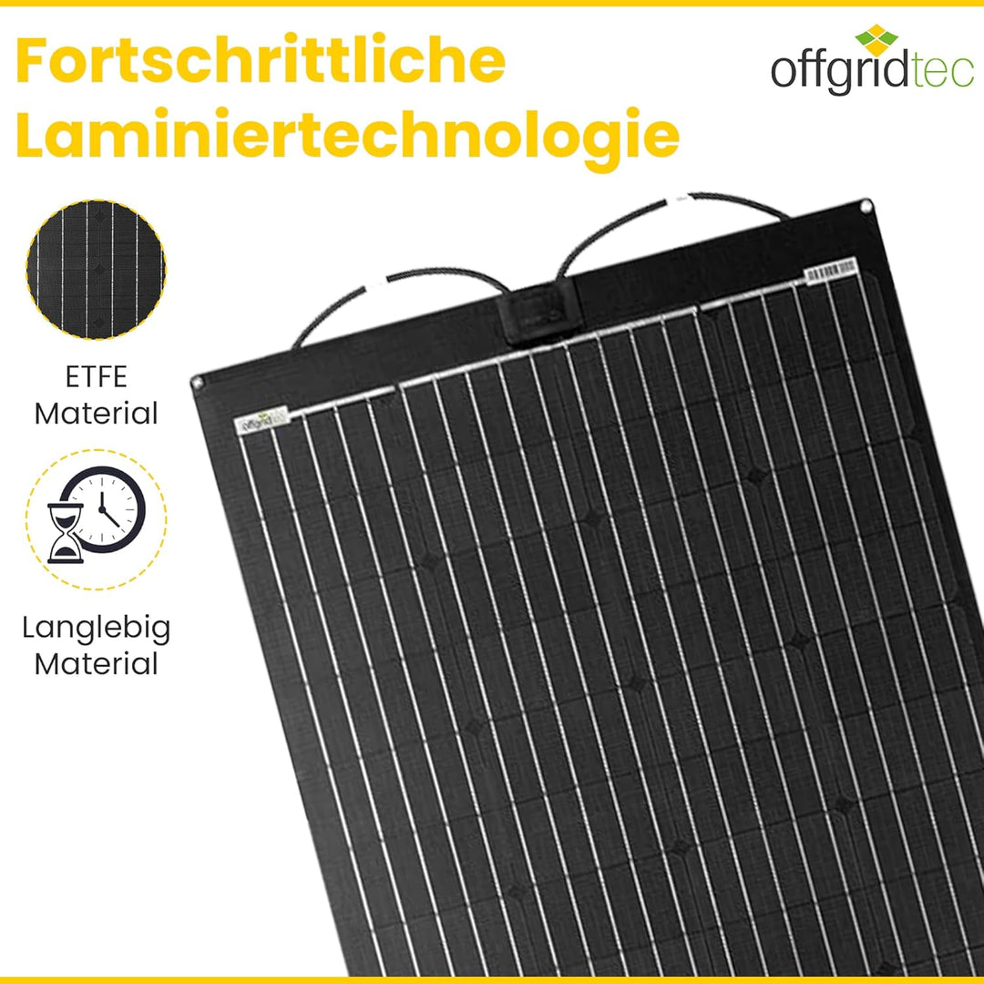 Offgridtec PCB-ETFE 200W 30,8V semiflexibles Solarpanel V2 180 Watt, 180 Watt