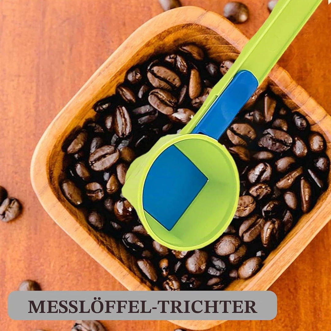 2 Stück Dosierlöffel, Trichter Scooper, Pulver Portionierer, Trichter Schaufel für Pulver, Slide Sco