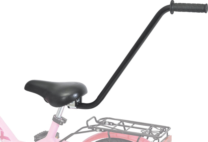 Puky Fahrradlernhilfe Sattel mit Schiebestange Schwarz & Windel Blaubaer | Schnelle Montage, Balance