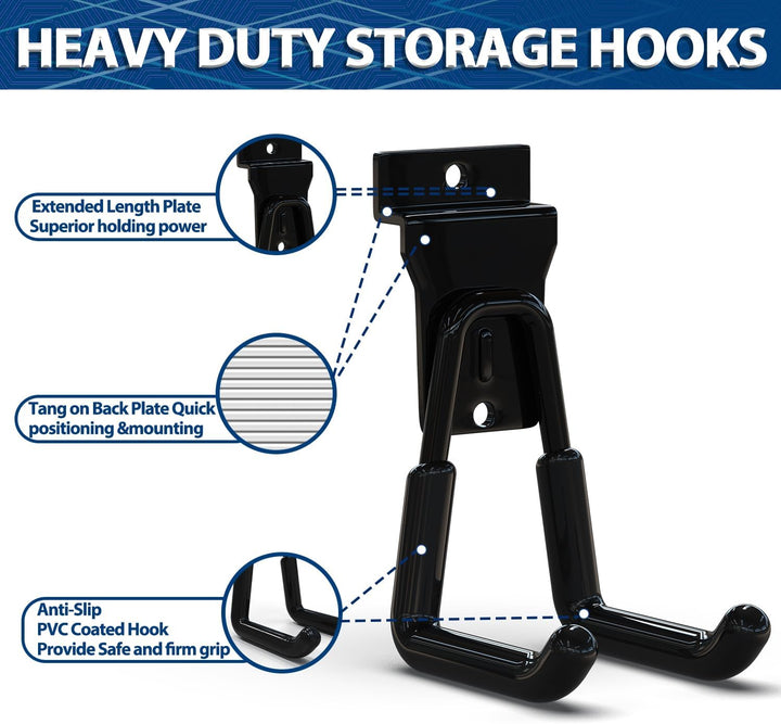 3-H Slatwall Zubehör, Slatwall Hooks & Hangers Multi Sizes, Slat Wall Heavy Duty Hanging Hooks Garag