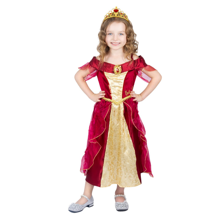 Sincere Party Mädchen Deluxe Prinzessin Fancy Kleid mit Accessoires 5T-6T/110-116 Rote Glocke mit Ti