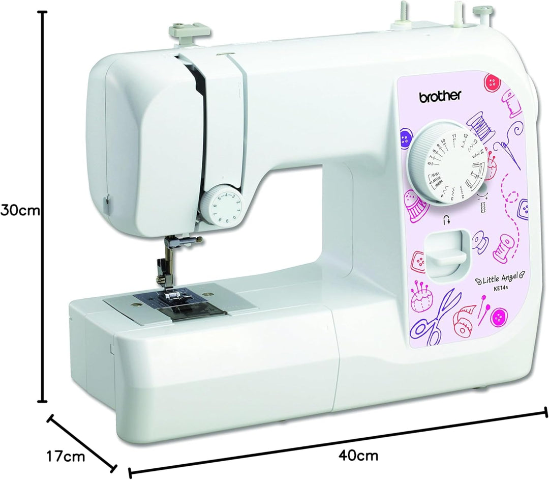 Brother KE14S Little Angel - Nähmaschine mit Fingerschutz (14 Stiche)