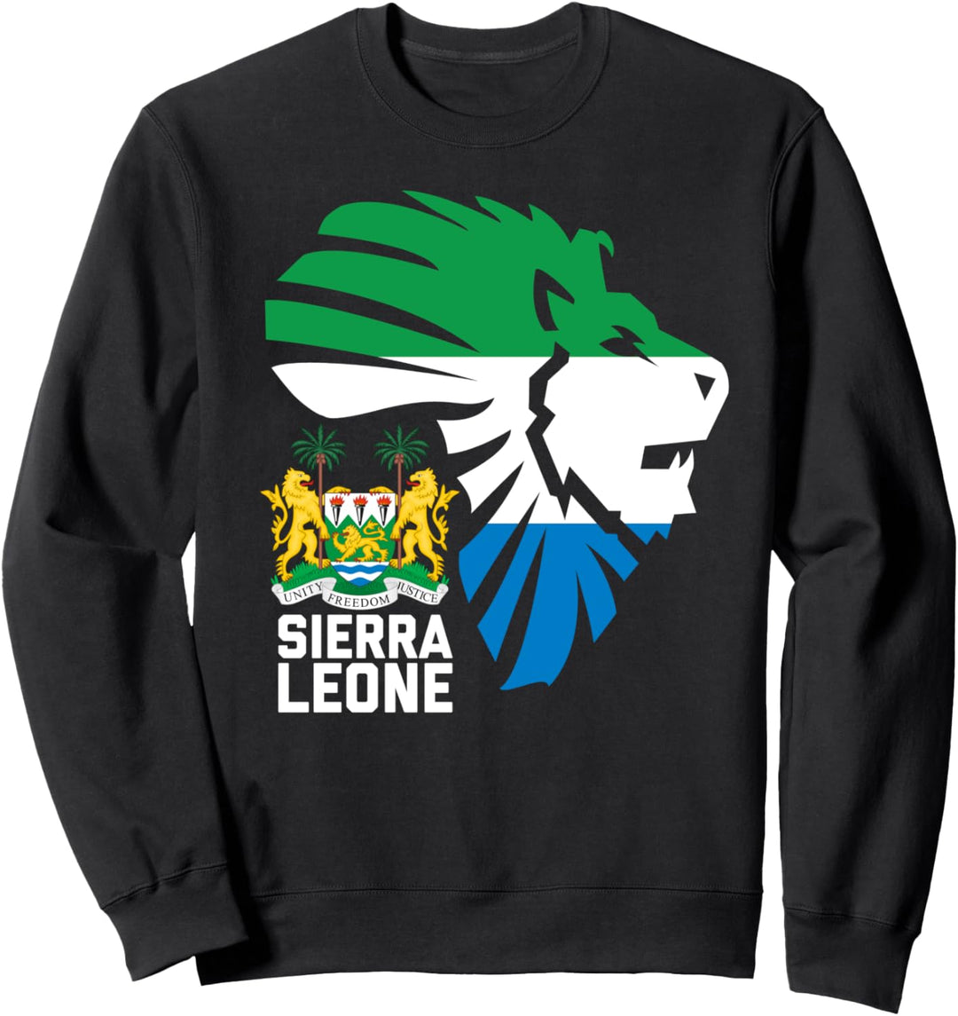 Sierra Leone Siegel Löwe Afrika Diaspora Geschenk Sweatshirt